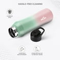 thumbnail image 3 of MILTON Comet 1000 Stainless Steel Water Bottle 980 ml, Single Walled, ISI Certified I Leak Proof Lid, Rust Proof I For School, Office, Gym I Mint Pink, 3 of 7