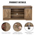 Amerlife TV Stand Sliding Barn Door Farmhouse Wood Entertainment Center
