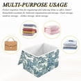 thumbnail image 6 of Yayeee Collapsible Cube Storage Bin with Lid Fabric Closet Decorative Basket with Handles, Green Flourishing Garden, 6 of 7