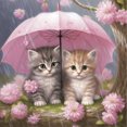 thumbnail image 1 of LP951 Paraguas Diamantes Serie Gatitos Pintura Diamantes Resina Diamante 40 * 40 CM, 1 of 9
