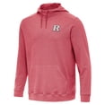 thumbnail image 2 of Men's Antigua Heather Red Rutgers Scarlet Knights Cloud Pullover Hoodie, 2 of 3