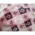 thumbnail image 4 of oneOone Silk Tabby Fabric Check Ikat Printed Fabric 1 Yard 42 Inch Wide, 4 of 4