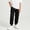 Black, variant on Eltusu Boys Cotton Sweatpants, Casual Elastic Waistband Comfort Solid Color Kids Joggers Dark Blue Size 10-12 T