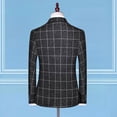 thumbnail image 4 of Traje de tres piezas a cuadros entallado para novio de primavera para boda coreana para hombre, 4 of 5