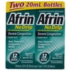Afrin No Drip Severe Congestion Pump Mist Nasal Spray 20 ml - 2 Pack