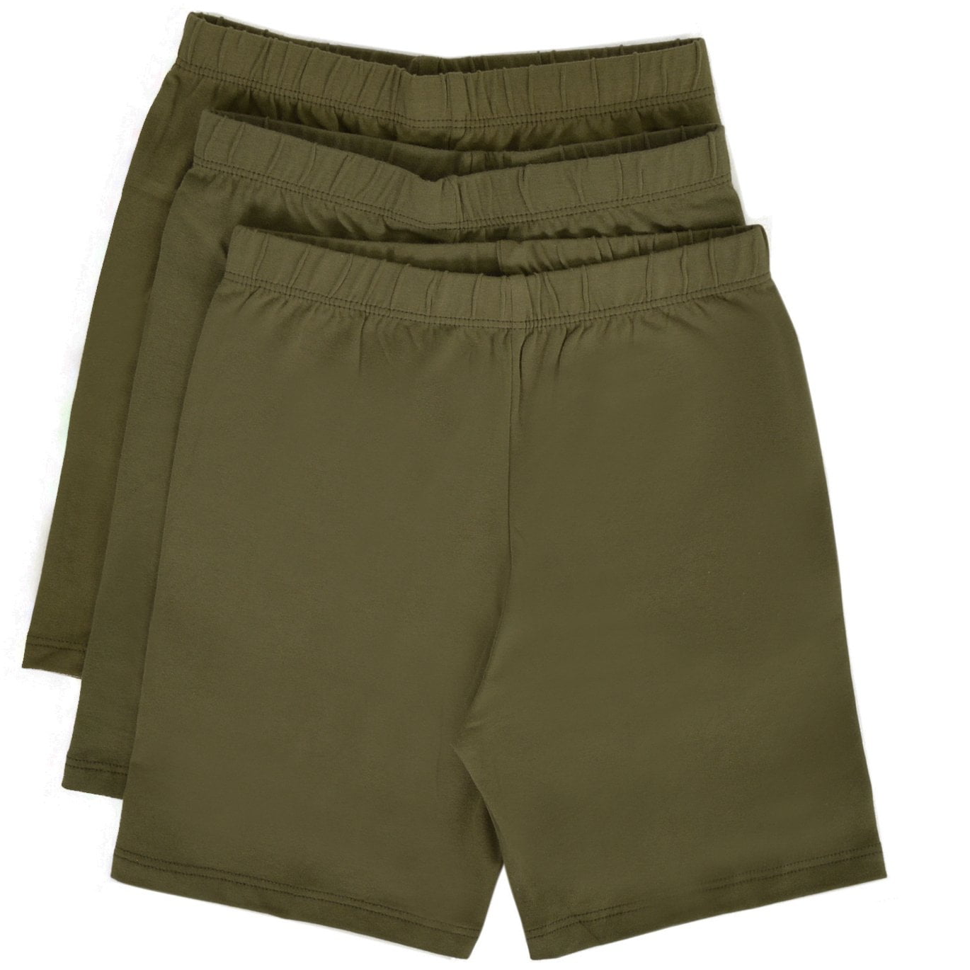 olive green biker shorts