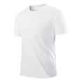 thumbnail image 2 of Men's Big & Tall Ice Silk Short Sleeve T-Shirts Quick Dry Athletic Tee Crew Neck, Basic Moisture Wicking Workout Performance Tops Summer Cooling Breathable Shirt, 2 of 5