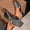 Gray, variant on Women's Low Heel Slingback Pumps, Chic Design Slip-On Dressy Shoes, Lightweight and Comfortable for Parties, Work and Everyday Wear Gold 40