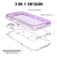thumbnail image 4 of 3 IN1 For iPhone 15 14 11 12 13 Pro Max MINI XR XS X XSMAX SE 6 7 8 Plus Transparent Shockproof Armor Glossy Plain Phone Cover, 4 of 5