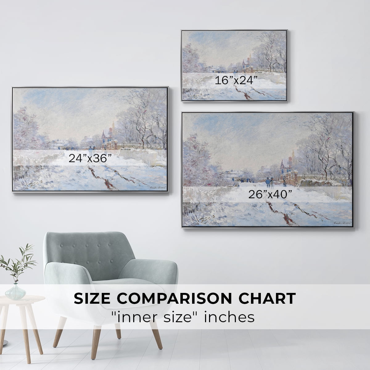 Vintage Landscape-CCXCV By Wexford Home Framed in Silver Wood Gallery Wrapped Canvas 17 in. x 25 in.