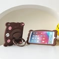 thumbnail image 2 of TECH CIRCLE Cartoon Tablet Case for Apple iPad Mini 3/2/1 (7.9 Inch), Cute Case for Kids/Girls/Boys, Built-in Rotating Kickstand & Handle, with Shoulder Strap, Shockproof Portable Case, Pink Bear, 2 of 8