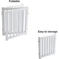 thumbnail image 3 of Wooden Free Standing Foldable Dog Gate Indoor – 24" High,Step-Over Safety Pet Gate for Doorways, Stairs, Hallways, Indoor Dog Barrier for Small to Medium Dogs & Puppies, White, 3 of 6