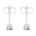 thumbnail image 4 of 0.2 Ct Round Cut Studs Natural Swiss Blue Topaz 14K White Solid Solid Gold Everyday Dainty Earrings Push Back, 4 of 7