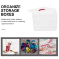thumbnail image 2 of Plastic 3-tiers Stack Carry Storage Box With Handle Transparent Storage Bin, 2 of 8