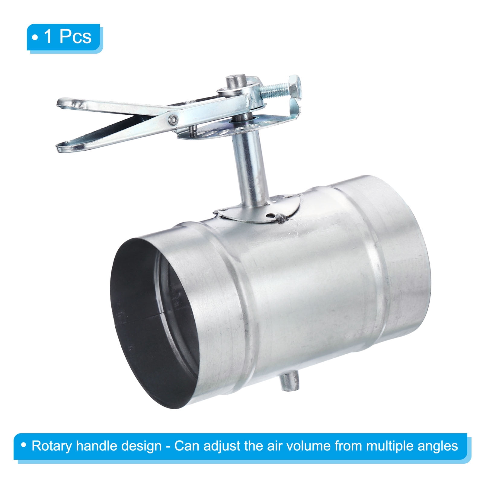Uxcell 4" HVAC Duct Manual Volume Damper with Sleeve Airflow Backdraft Damper
