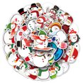 thumbnail image 2 of Paquete de pegatinas de vinilo con dibujos animados de muñecos de nieve y pingüinos, 50 unidades, 2 of 2