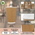 thumbnail image 2 of Café Express (500 Count) 16 oz - 473 ml Disposable Ripple Coffee Cups, Hot and Cold Beverage Drinking Paper Cups for Parties, Picnics, Events, Take-Out, 2 of 4