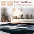 thumbnail image 2 of ODIKA 4' x 6' Machine Washable Non-Slip Area Rug, Abstract Wave High Traffic Rug, Gray, 225729, 2 of 7