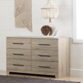 thumbnail image 1 of South Shore Primo 6-Drawer Dresser for Adult, in Rustic Oak, 1 of 11