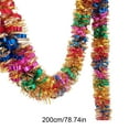 thumbnail image 3 of Wznxdo 6.5Ft Christmas Colorful Tinsel Garland Thick Tinsel Garland Xmas Tree Decor Metallic Tinsel Twist Garland for Christmas, Birthday, Party Decor Indoor Outdoor Party Supplies, 3 of 6