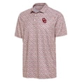 thumbnail image 2 of Men's Antigua  Pink Oklahoma Sooners Desert Dry Dogwood Polo, 2 of 3