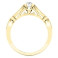 thumbnail image 3 of Dazzlingrock Collection 0.50 Carat (ctw) 14K Round White Diamond Ladies Bridal Engagement Ring Set 1/2 CT, Yellow Gold, Size 9.5, 3 of 4