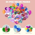 thumbnail image 5 of Joyin 48 Pcs Pre Filled Easter Eggs with Toys(24 pop Keychain and 24 Eggs), Colorful Easter Eggs Prefilled with Rubber Dinosaur for Easter Basket Stuffers, Classroom Exchange Gift, Easter Party Decors, 5 of 8
