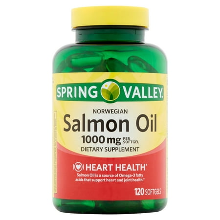 Spring Valley Norwegian Salmon Oil Softgels, 1000 mg, 120 Ct