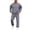 Gray, variant on EANJE Men's 2 Piece Tracksuit Set Fashion Solid Color Tracksuits Crew Neck Long Sleeved Pullovers Casual Sport Jogger Trousers Navy M