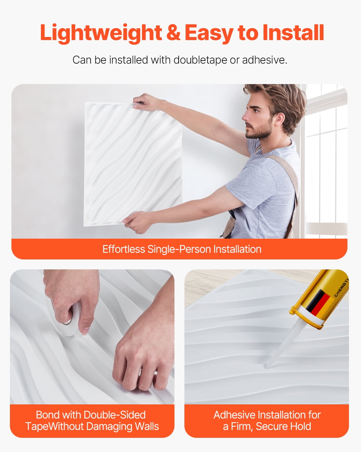 Doe-het-zelf Wandpanelen VEVOR 3D Wandpanelen – 12 Stuks, 19,7x19,7 Inch, PVC – 32 M² Dekking, Modern Accent Voor Muur En Plafond Wanddecoratie Modern Doe-het-zelf Wandpanelen VEVOR 3D Wandpanelen – 12 Stuks, 19,7x19,7 Inch, PVC – 32 M² Dekking, Modern Accent Voor Muur En Plafond Wanddecoratie Modern