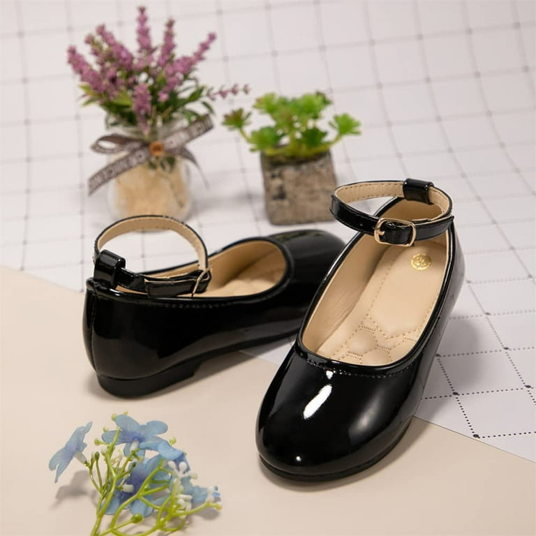 Toddler Little Girl Mary Jane Dress Shoes Ballet Flats for Girl Party School Shoes Bowknot Princess Shoes