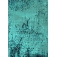 thumbnail image 1 of Ahgly Company Machine Washable Indoor Rectangle Oriental Turquoise Blue Industrial Area Rugs, 3' x 5', 1 of 4