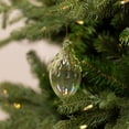 thumbnail image 3 of Northlight Transparent Iridescent Glass Teardrop Finial Christmas Ornament - 5" - Green, 3 of 6