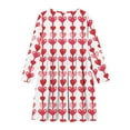 thumbnail image 5 of Cowsor Big Girls Long Sleeve Round Neck Dress Valentine Print Comfortable Stretch Fabric Ballet Practice Outfit for 4 to 14 Years Old Kids Dance Class Training, 5 of 5