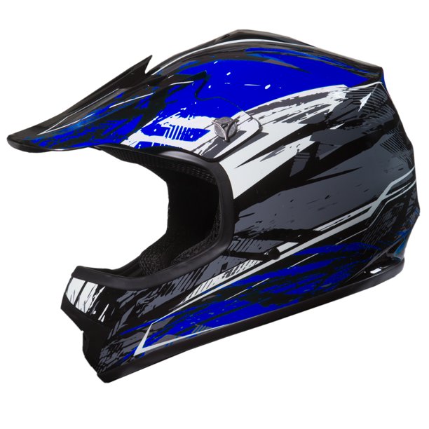 Lunatic, L2006B13, Youth MX / ATV Helmet DOT Approved Blue, S