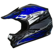 Lunatic, L2006B-15, Youth MX / ATV Helmet DOT Approved - Blue, L