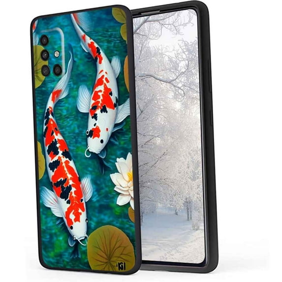 Koi-234 Phone Case, Degined for Samsung Galaxy A51 4G Case Men Women, Flexible Silicone Shockproof Case for Samsung Galaxy A51 4G