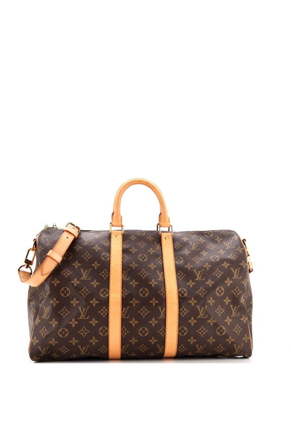 Pre-Owned Keepall Bandouliere Bag Monogram Canvas 45 By Rebag