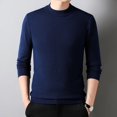 thumbnail image 1 of Suéter de cuello alto medio para hombre, suéter de otoño e invierno, ropa interior para jóvenes y de mediana edad, suéter de manga larga de color sólido, 1 of 6