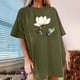 thumbnail image 2 of Camisetas de Manga Corta para las Mujeres Impresión Floral Cuello Redondo Gota Hombro Manga Superior Moda Casual para Verano Camisetas de Manga Corta para las Mujeres, 2 of 7