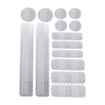 thumbnail image 4 of Unique Bargains 14pcs Universal Reflective Stickers Decals or Helmet Adhesive Tape Reflector for Bicycle Motorcycle Car Silver Tone, 4 of 6