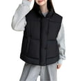 thumbnail image 5 of Htigea Womens Stand Collar Vest Fall Winter Sleeveless Jacket Zip Up Padded Vests Coats with Pockets Black M, 5 of 5