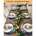 thumbnail image 4 of 13 Inch Round Placemats Set of 4, Navy Blue Snowflake Christmas Non Slip Heat Insulation PP Table Mats, Xmas Winter Snowflake Modern Art Washable Place Mats for Kitchen Dining Party Table Decor, 4 of 7
