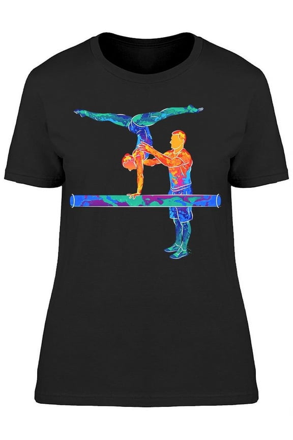 Abstract Coach Training Gymnast T-Shirt Women -Image by Shutterstock, Female Small
