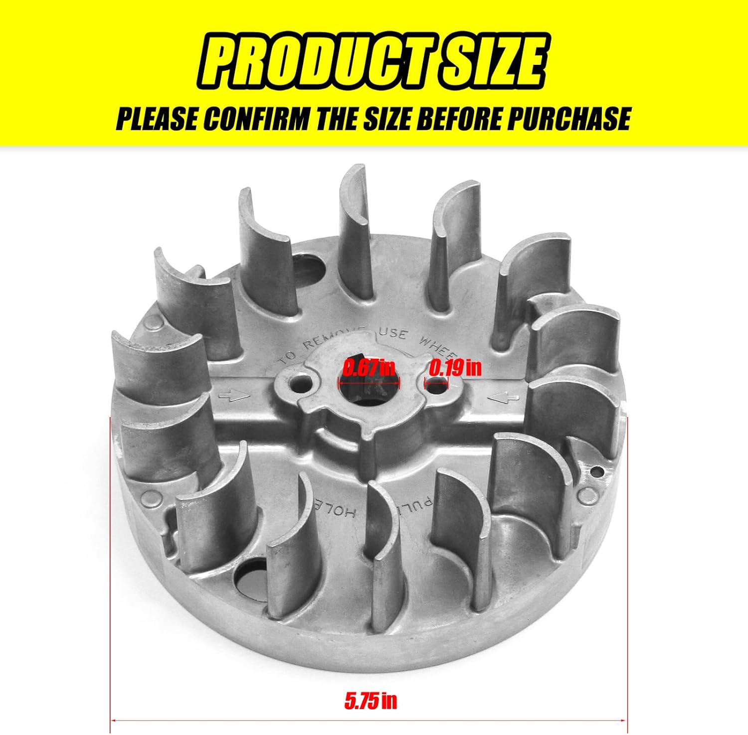 590544 Flywheel Lawn Mower Replacement Parts Compatible with Briggs & Stratton Small Engine Model 08P502/0029-H1 Parts,Exact Replacement of the Original Flywheel,high-Grade steel Flywheel