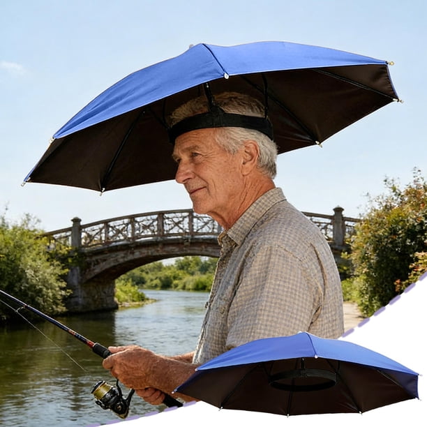 Sombrilla para viajar con protección solar e impermeable, ajustable, ligera, adecuada para pesca, senderismo, jardinería, rosa, rojo, azul, naranja.