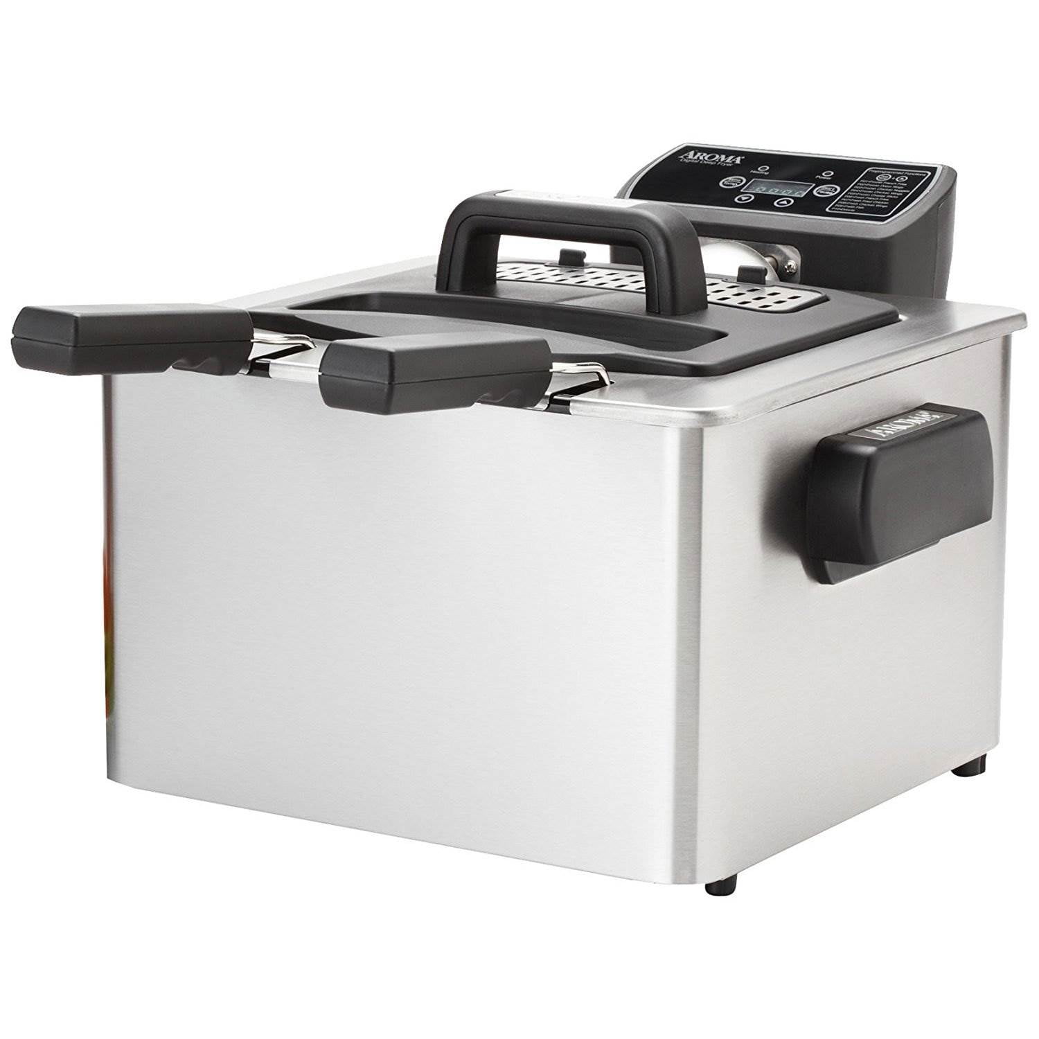 Aroma SmartFry XL 4-Quart Digital Deep Fryer, Stainless Steel - Walmart.com