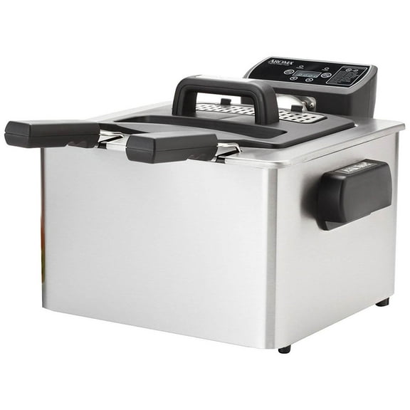 Aroma SmartFry XL 4-Quart Digital Deep Fryer, Stainless Steel