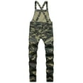 thumbnail image 3 of Men's Camo Denim Bib Overalls Suspenders Casual Slim Fit Rompers Trousers Skinny Jumpsuit with Pockets, 3 of 4