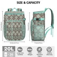 thumbnail image 3 of Bohemian Insulated Cooler Backpack – Waterproof Lunch Backpack with Double Compartments, Artistic Tribal Patterns for Office, BBQs, Travel & Outdoor Use, 3 of 6